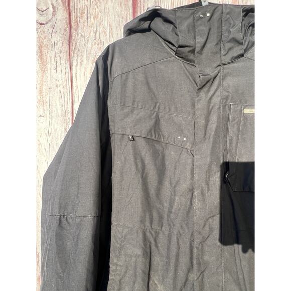 Sims Men's Sz M Black Hooded Insulated Water Resistant Snowboarding Jacket - Picture 5 of 11